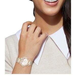 Authentic Coach Cary Rose Gold Mesh Band Watch